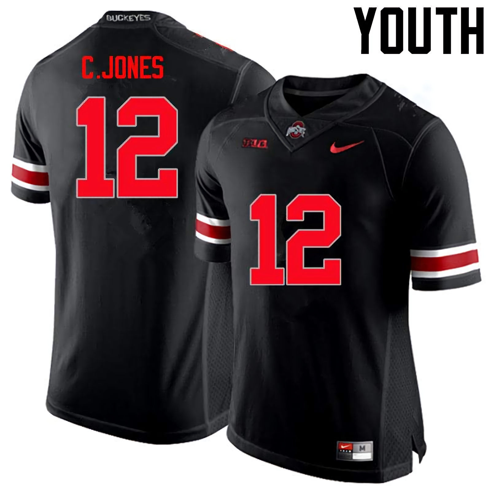 Cardale Jones Ohio State Buckeyes Youth NCAA #12 Nike Black Limited College Stitched Football Jersey GGP6656HI